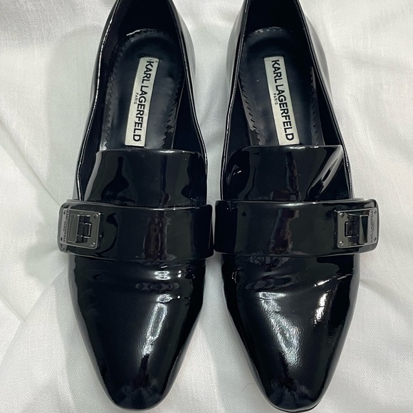 Karl Lagerfeld Paris Nelia Patent Leather Loafers - Picture 2 of 10